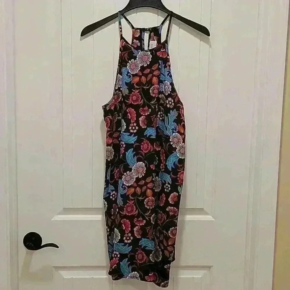 Everly Black Floral Sleeveless Dress Size Large - Picture 8 of 8